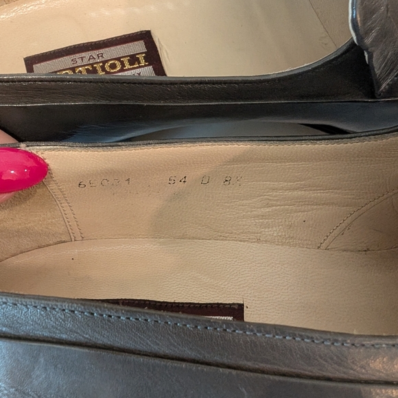 Star Artioli Hand Made Italian Leather Slip-On Loafers with Minimalist Design - Picture 8 of 8